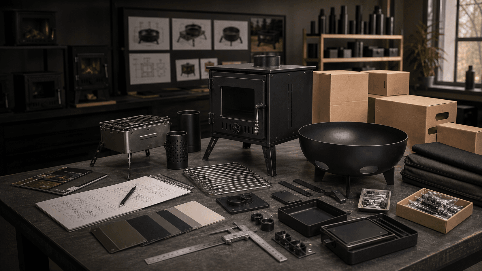 OEM private label outdoor stove and fire product planning table