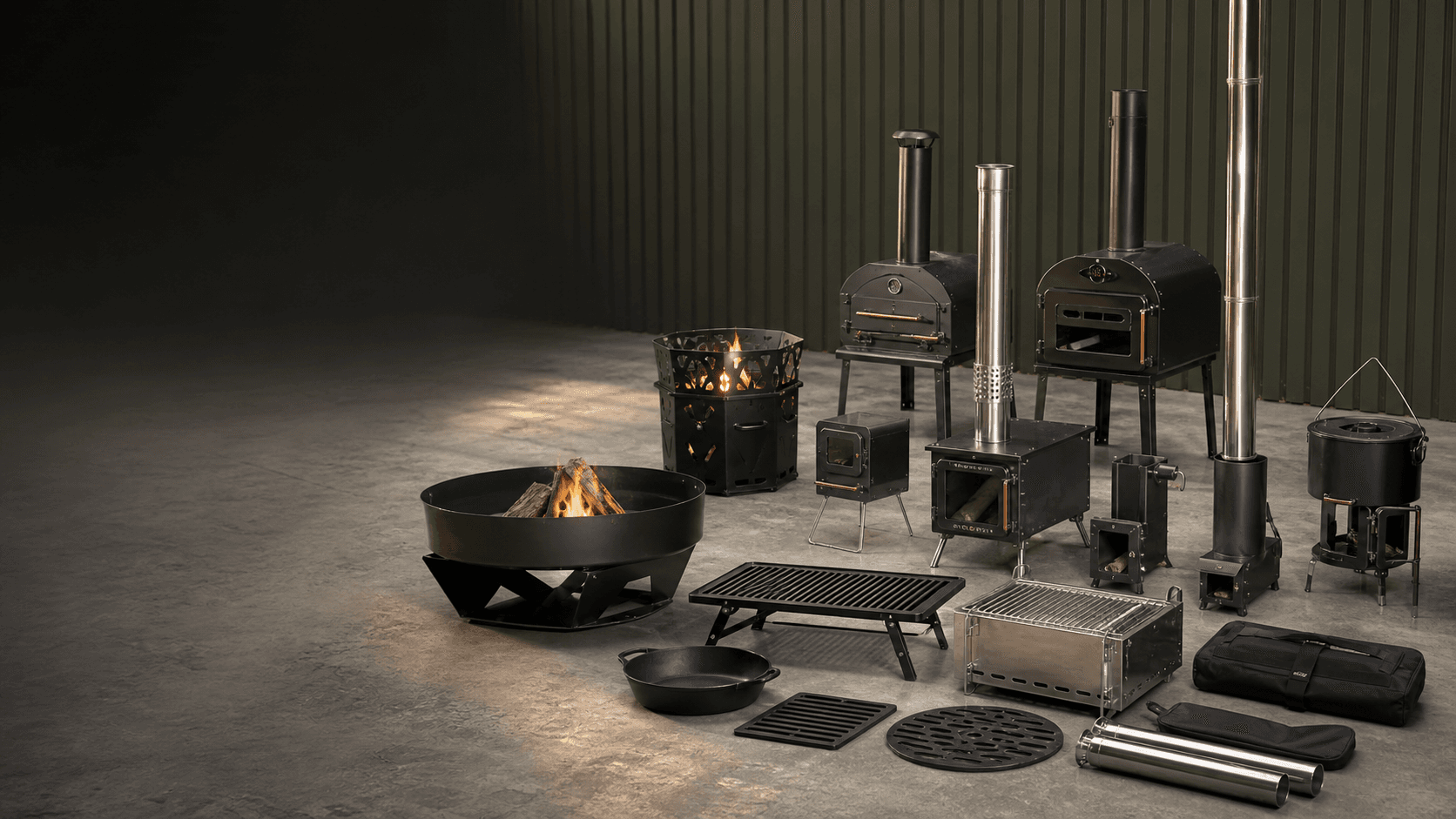 Wholesale outdoor stove, fire pit and cooking product line