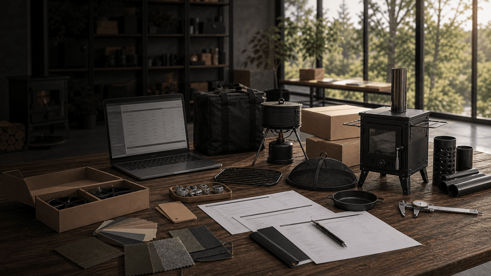 Outdoor fire product requirement preparation with samples and documents