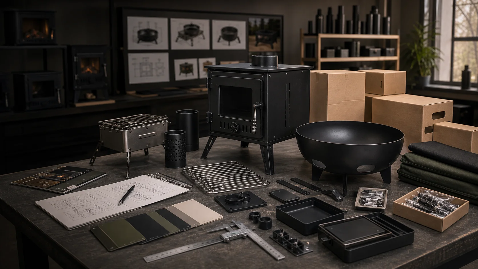 OEM private label outdoor stove and fire product planning table