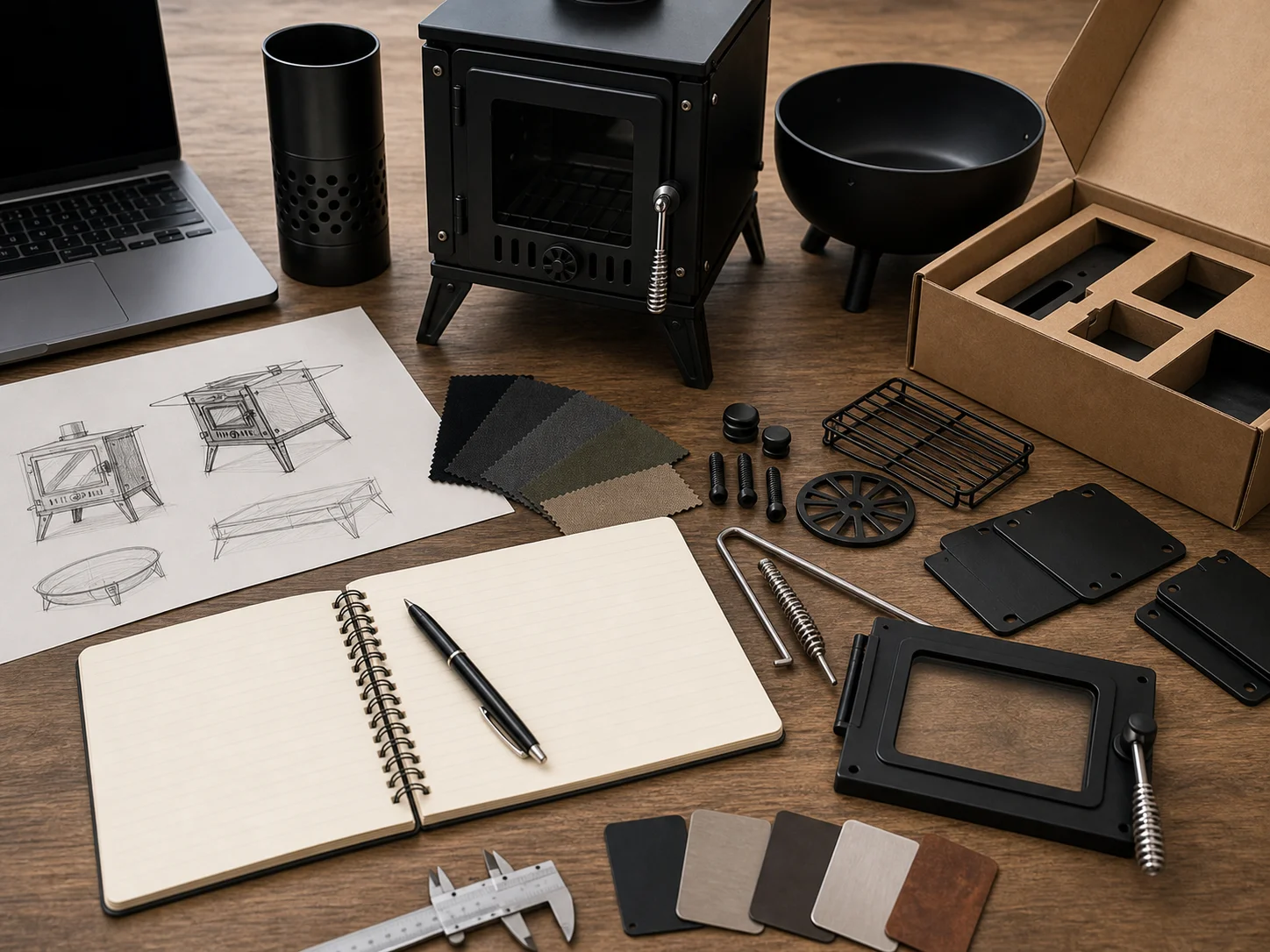 OEM outdoor fire product quote preparation with samples and material swatches