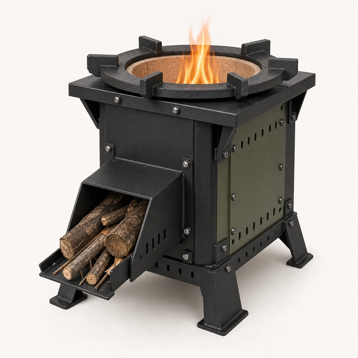 Zwaar uitgevoerde rocket stoves product line