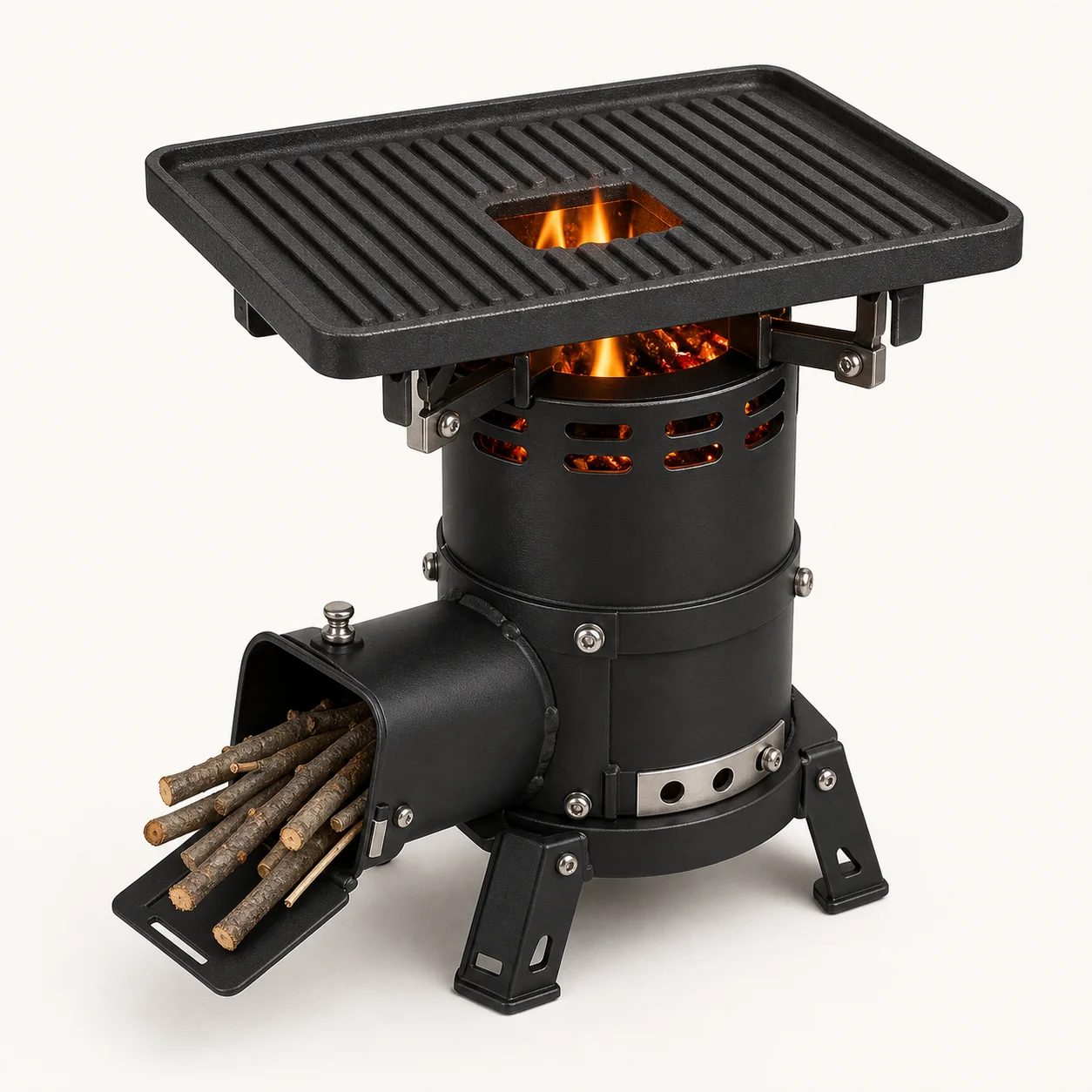 Rocket stoves met bakplaat product line