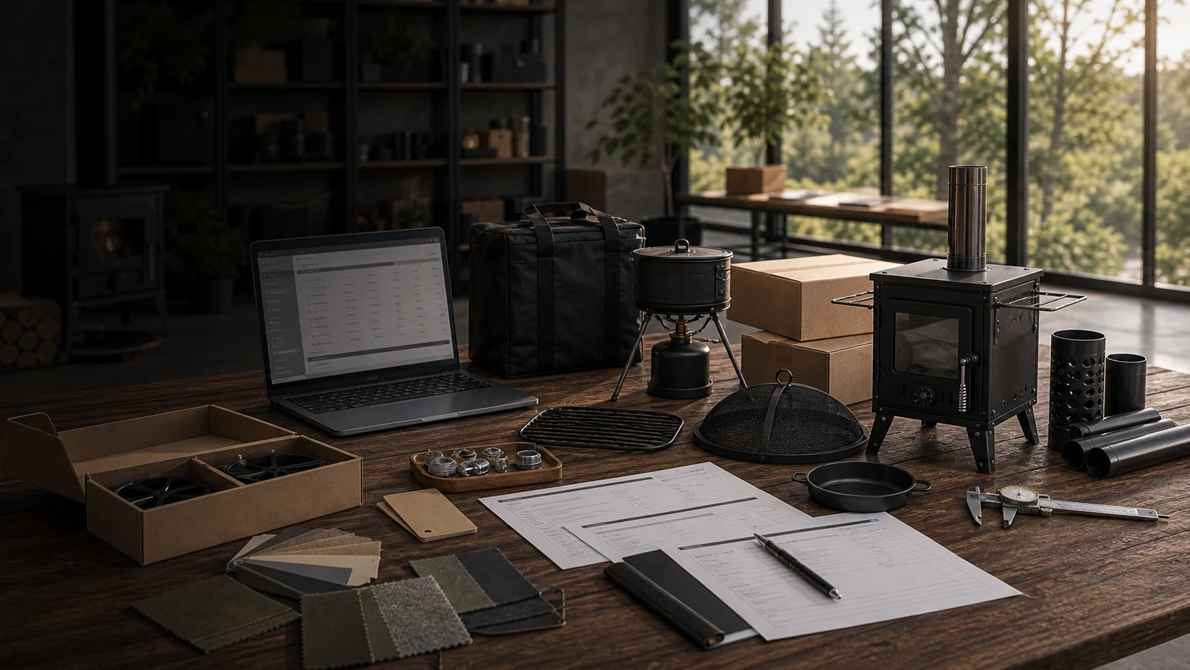 Outdoor fire product requirement preparation with samples and documents