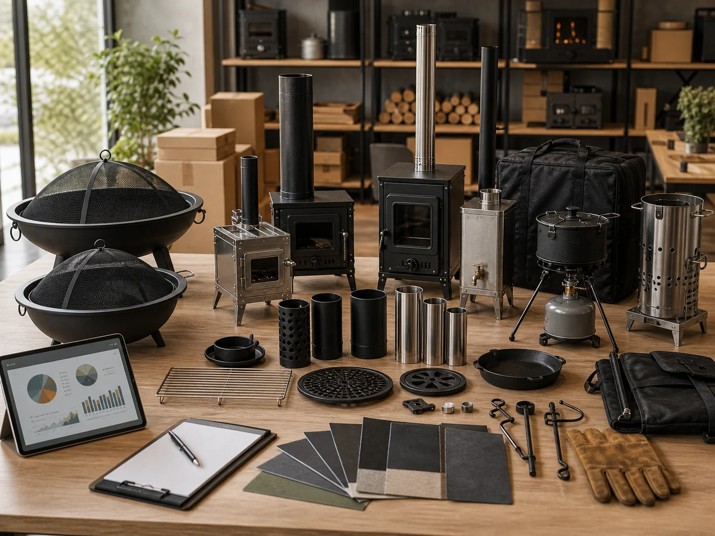 Wholesale outdoor fire product samples arranged for sourcing review
